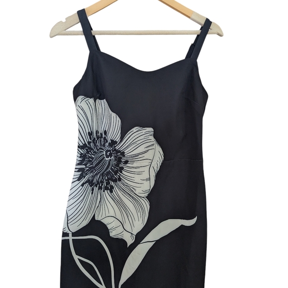 Lipsy Maxi Black Floral Sleeveless Dress...Size 10 - Picture 4 of 8